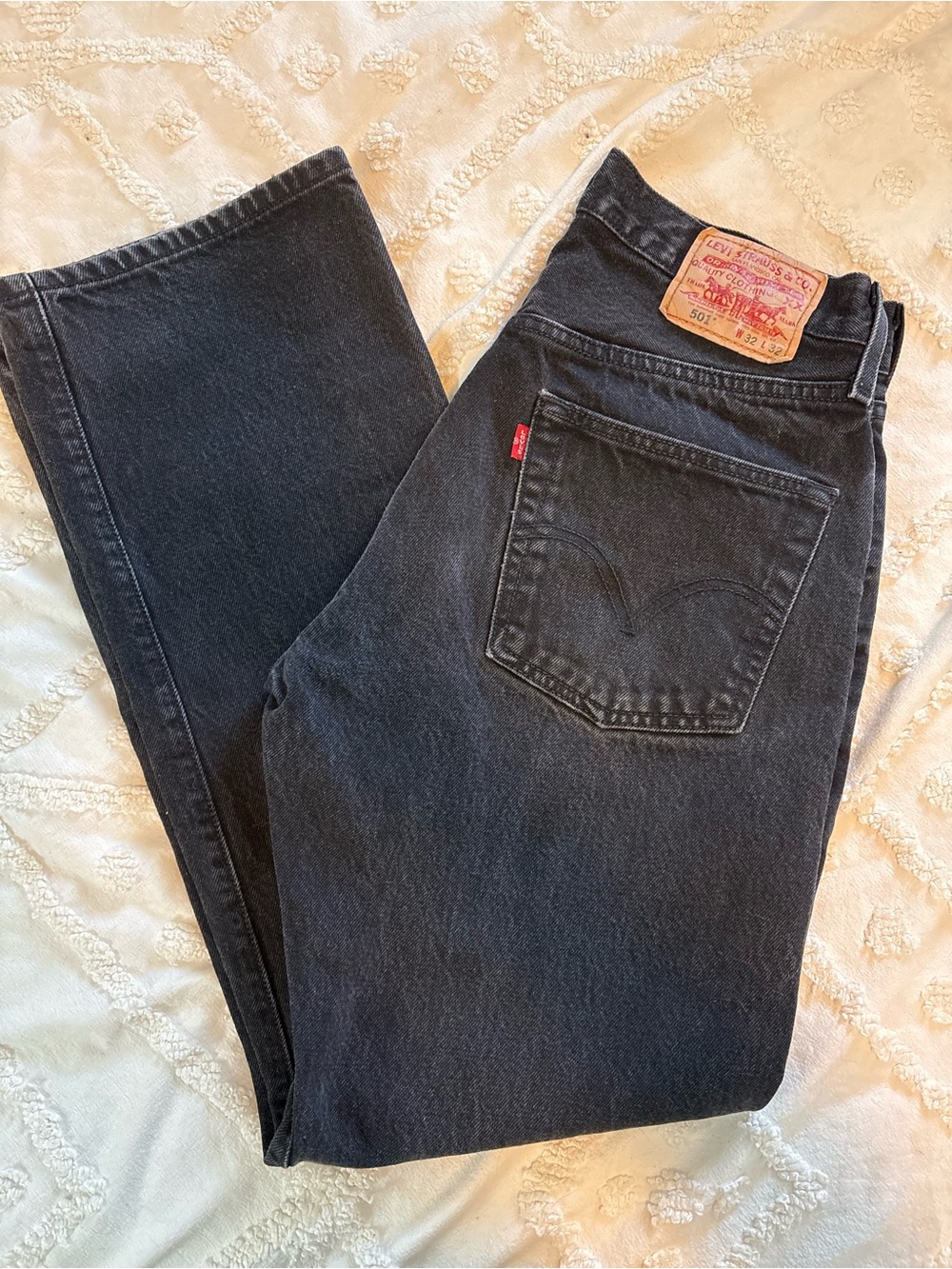 Levi's Men's Black Straight Leg 501 Jeans